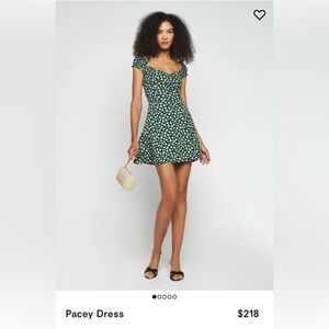 Reformation Pacey Dress - Size:4 - Green